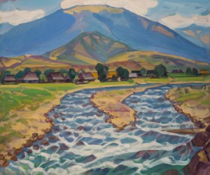 Kolochava Village, 2016, oil on canvas, 85х100