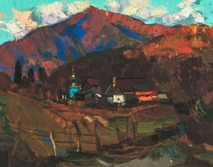 Autumn Evening in Domashyn Village, 2010, oil on canvas, 70x90