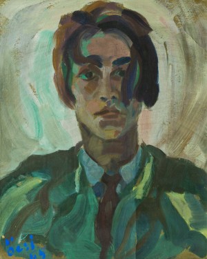 Mans Portrait, 1955, oil on cardboard, 48x39
