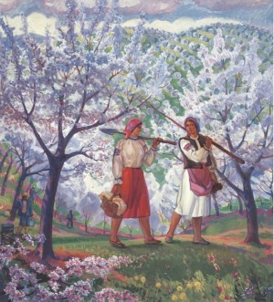 Gardens In Bloom, 1982, oil on canvas, 160x140