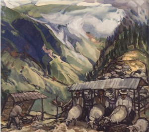 Salash Village, 1999, oil on canvas, 75x85