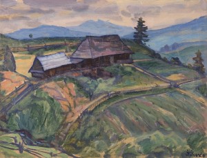 A Lonely Hut, 1968, oil on canvas, 55x72