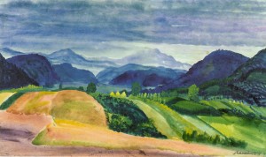 Сині гори, 1947, пап.акв. 39х64