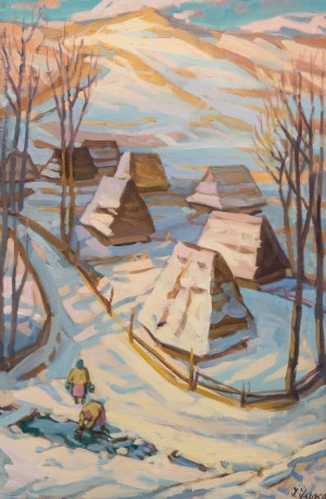 Richka Village. Morning, 2012, oil on canvas, 78х118,5