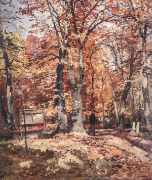 Park of Gorkyi In Uzhhorod, 1957, oil on canvas, 89,7х77