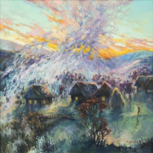Fog On The Pass, 2012, oil on canvas, 70x70