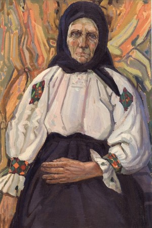 Aunt Melania, 1965, oil on canvas, 75x44