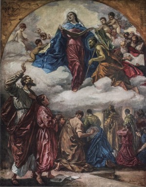 Protection Of The Blessed Virgin Mary, 1937, oil on canvas, 150x120