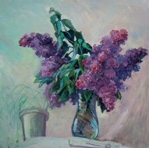 Lilac, 2010, oil on cardboard, 60х60