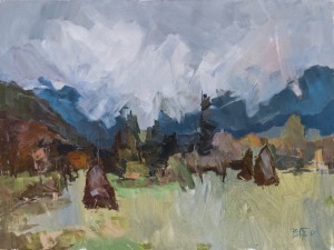 View Of Kremenets, 2017, oil on canvas, 60x80