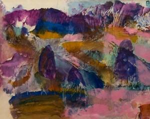 O. Kondratiuk From the series 'Haystacks', 2017, pastel on paper, gouache 