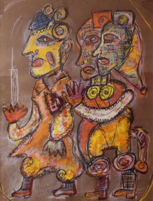 V. Trehubov Visit of A Doctor', 2010, mixed technique on paper 