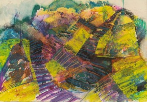 O. Kondratiuk From the series 'Haystacks', 2017, pastel on paper, gouache, 58x42 