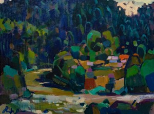 A. Kopryva 'The Sunny Repynka River', 2017, oil on canvas, 60x80