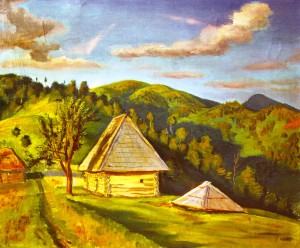 Tarnachora Village, 1937, oil on canvas, 61x84