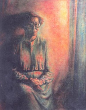Portrait of Liudmyla Dik, 1987, oil on canvas, 100x80