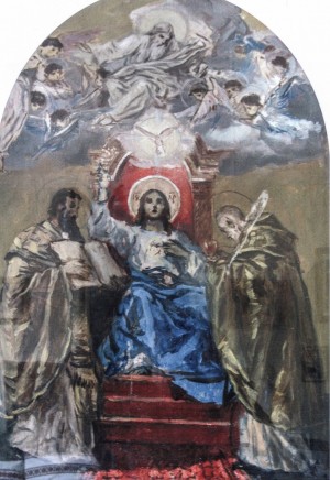 St. Cyril And Methodius, 1960s, oil on cardboard, 69х53