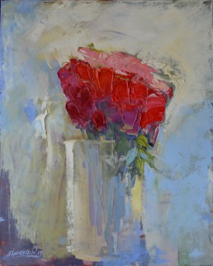 Tulips, 2015, oil on canvas, 50x40