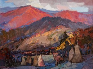 V. Dub Uzhanska Valley', 2017, oil on canvas, 60x70 