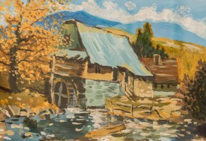 'An Old Mill' The work of a student of the art school 'Rom Art' 
