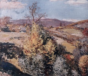 Domashyno Village, 1969, oil on canvas, 80x70