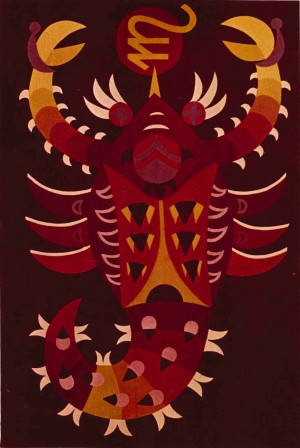 Знаки зодіака, декорат. композиція_10, 1974, карт., темпера, 53х36