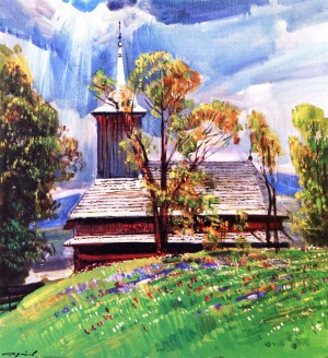 I. Shutiev Church Of St.Demetrius (Vilkhovytsia Village) , 1979, oil on canvas, 80х70