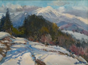 Зима в горах, 2015, п.о., 50х60