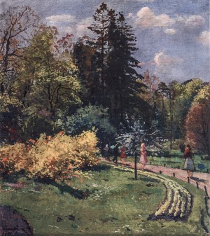 Stryiskyi Park, 1951, oil on canvas, 110x90