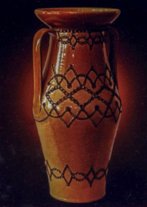  A Vase, clay, glaze, painting