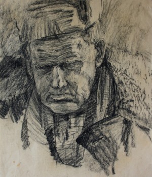  A blind man 1998 oil on paper 55x45,5