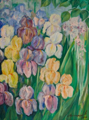 Irises, 2010, oil on canvas, 60x80
