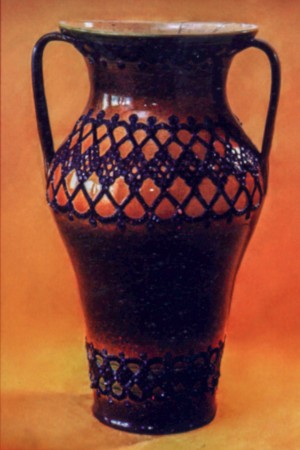  A Vase, clay, glaze, painting