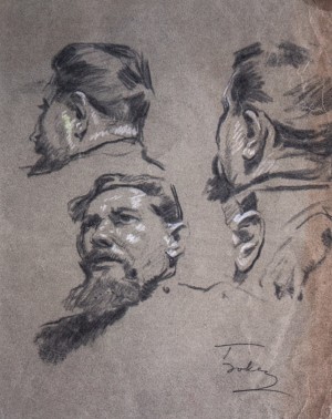 Theodore Romzha (studio), 1940, mixed technique on paper, 30,7х26