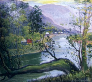 On The River Vyznytsia, 2001, oil on canvas, 70x80