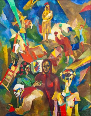O. Zholud 'Birth Of A person', 1986, oil on canvas 