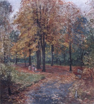 In The Park, 1935, oil on canvas, 100x80