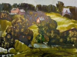 A. Mitikova Landscape, 2017, oil on canvas, 60x80 