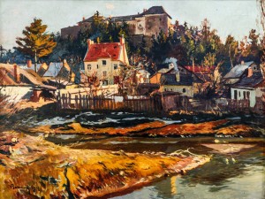 Uzhhorod Castle, 1931, oil on canvas, 68x90