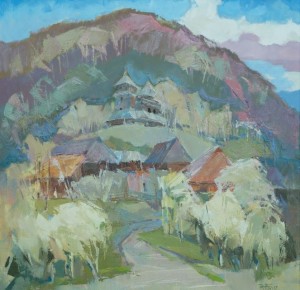 Brightly blooming Verkhovyna', 2017, oil on canvas, 70x70
