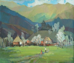 The Edge Of The Village, 2016, oil on canvas, 70x96