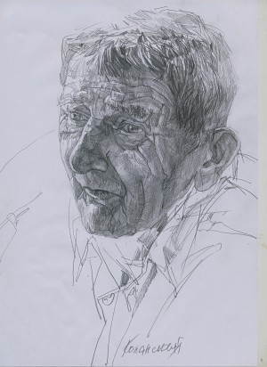 An old man 2010 oil on paper 29x20