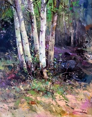 Aspen Forest, oil on canvas, 30x24