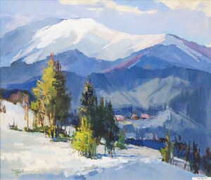 V. Dub. Winter Day, 2017, oil on canvas, 60x70