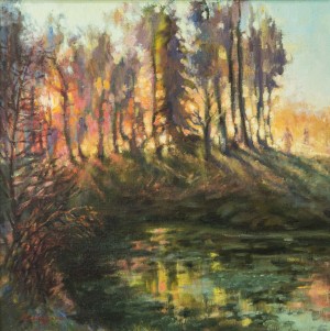 Forest Lake, 2014, oil on canvas, 55x55