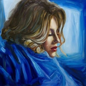 A Dreamy Girl oil on canvas 50x50