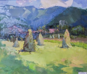 V. Dub. Haystacks, 2017, oil on canvas, 60x70