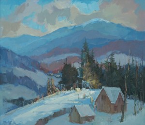 Lypovets Village, 2015, oil on canvas, 70x80