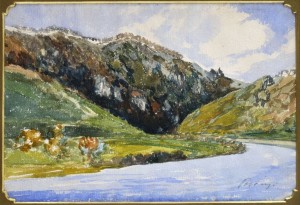 ‘Пейзаж‘, 1935, пап.акв., 24х35