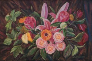Flowers, 2017, oil on canvas, 40x60